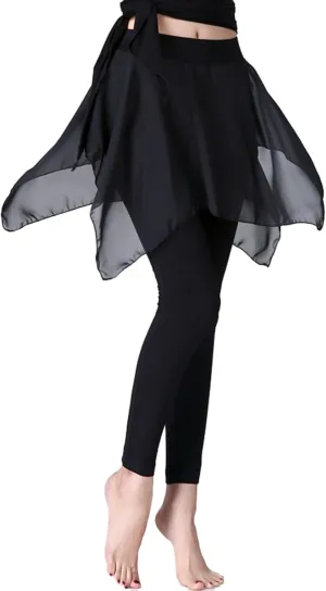 2 in 1 Womens Leggings with Skirt High Waisted Tennis Athletic Flowy Skirted Legging Active Sport Golf Tennis Skirt