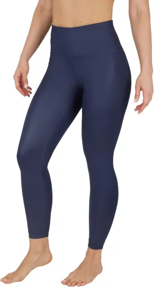90 Degree By Reflex Womens High Waist High Shine Faux Leather Ankle Leggings