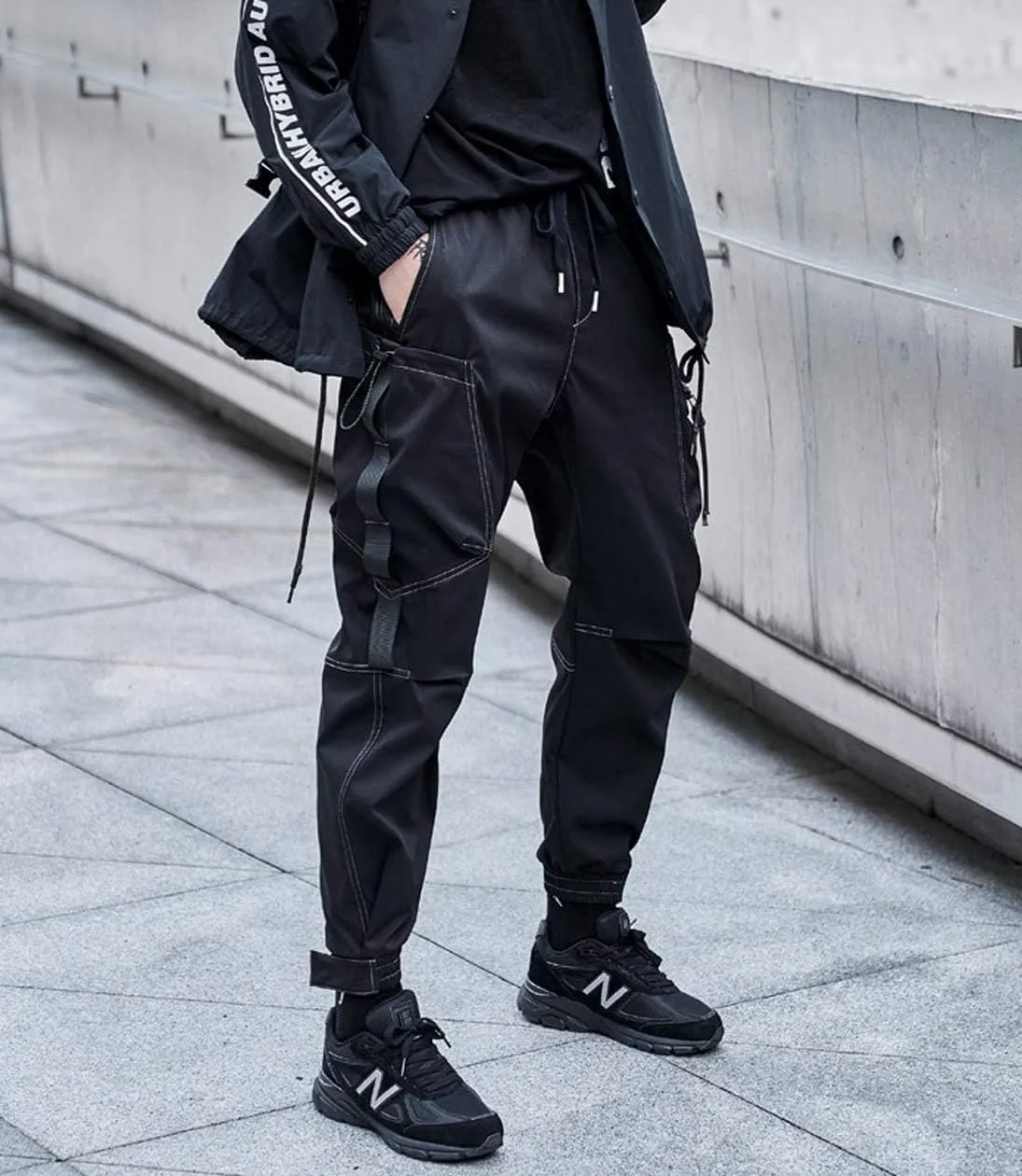 Astellarie Mens Jogger Pants Techwear Hip Hop Punk Harem Cargo Jogger Pant Streetwear Tactical Track Pants with Pocket