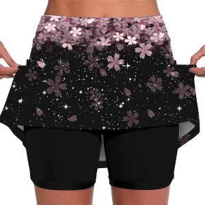 Athletic Skorts for Woman Black High Waisted Tummy Control Women's Yoga Shorts Dressy Casual with Pockets Skirts