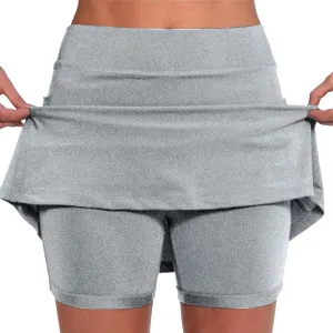 Athletic Skorts for Woman Black High Waisted Tummy Control Women's Yoga Shorts Dressy Casual with Pockets Skirts