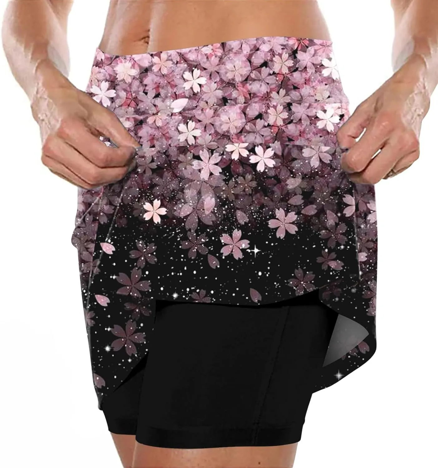 Athletic Skorts for Woman Black High Waisted Tummy Control Women's Yoga Shorts Dressy Casual with Pockets Skirts