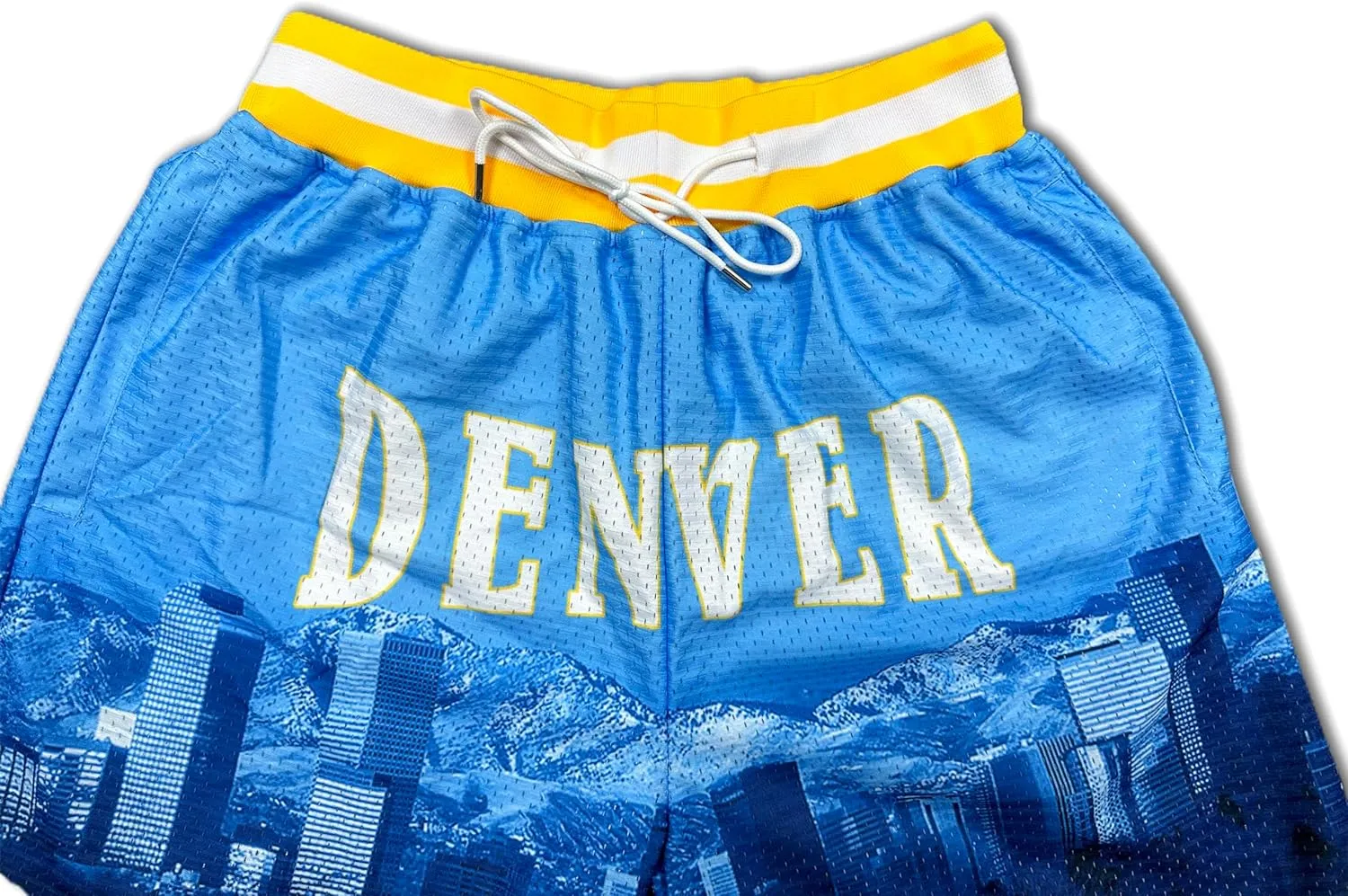 Basketball Shorts City Skyline Night View Zipper Pockets Quick Drying Trunks Fashion Hip-hop Gift for Men Gym Running