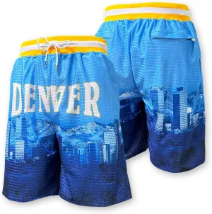 Basketball Shorts City Skyline Night View Zipper Pockets Quick Drying Trunks Fashion Hip-hop Gift for Men Gym Running