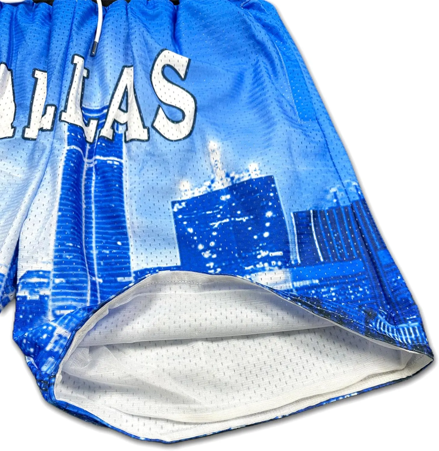 Basketball Shorts City Skyline Night View Zipper Pockets Quick Drying Trunks Fashion Hip-hop Gift for Men Gym Running