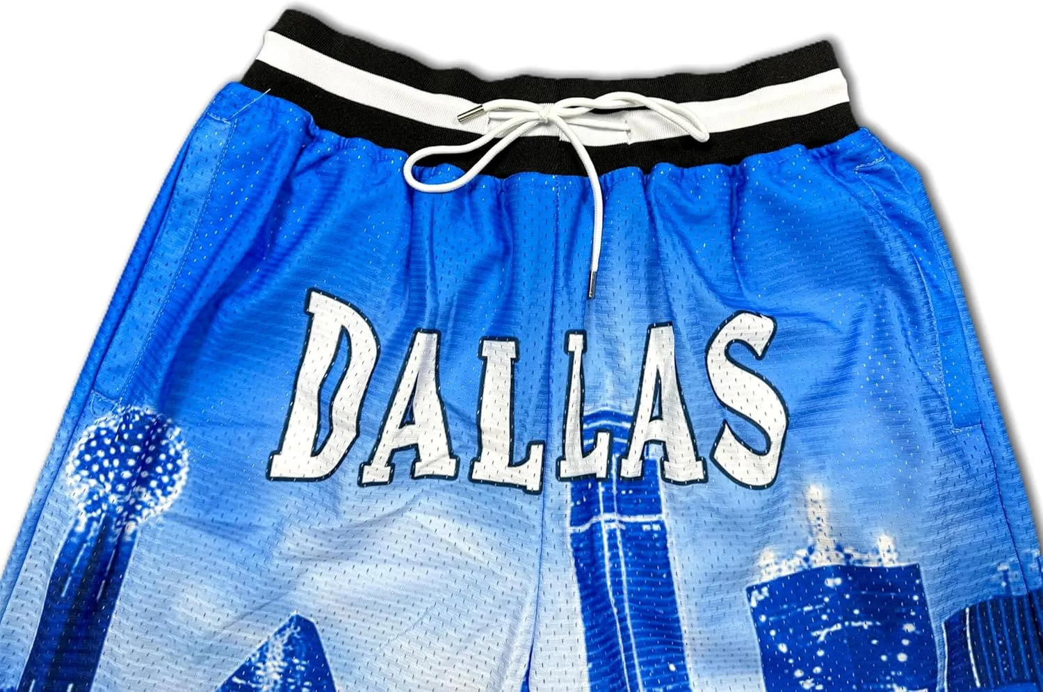 Basketball Shorts City Skyline Night View Zipper Pockets Quick Drying Trunks Fashion Hip-hop Gift for Men Gym Running