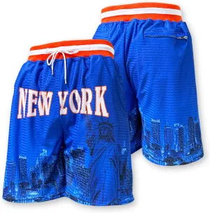 Basketball Shorts City Skyline Night View Zipper Pockets Quick Drying Trunks Fashion Hip-hop Gift for Men Gym Running