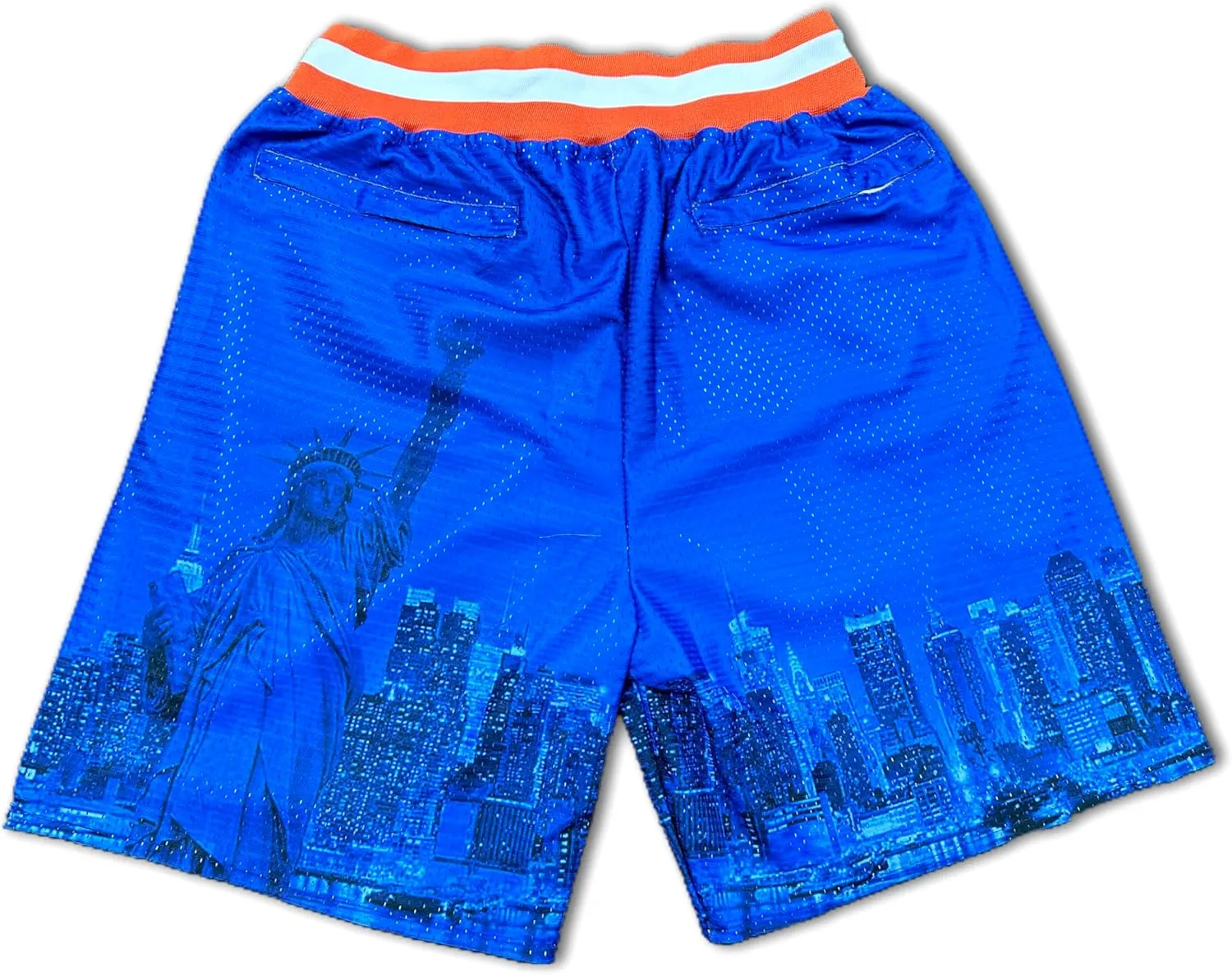 Basketball Shorts City Skyline Night View Zipper Pockets Quick Drying Trunks Fashion Hip-hop Gift for Men Gym Running