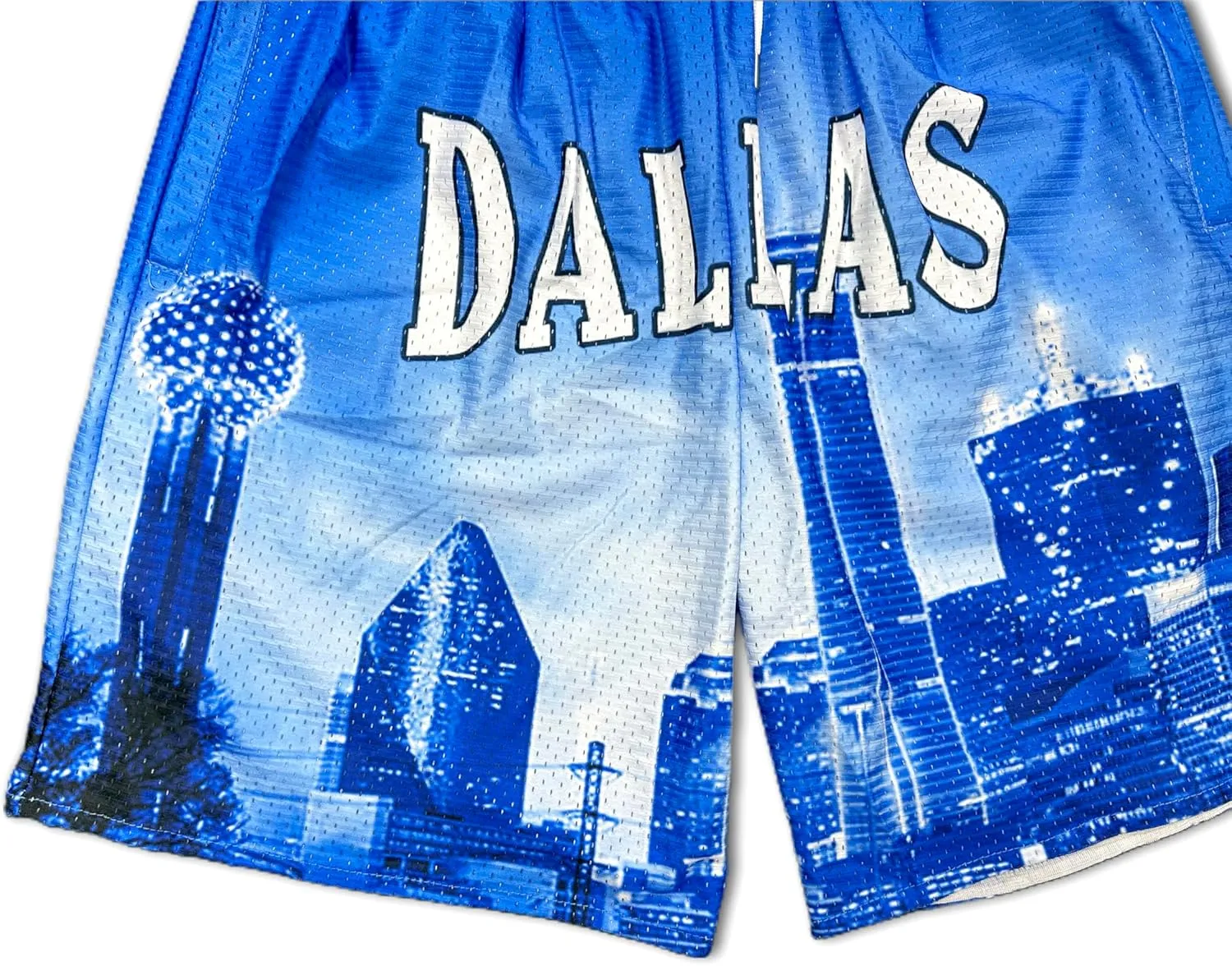 Basketball Shorts City Skyline Night View Zipper Pockets Quick Drying Trunks Fashion Hip-hop Gift for Men Gym Running