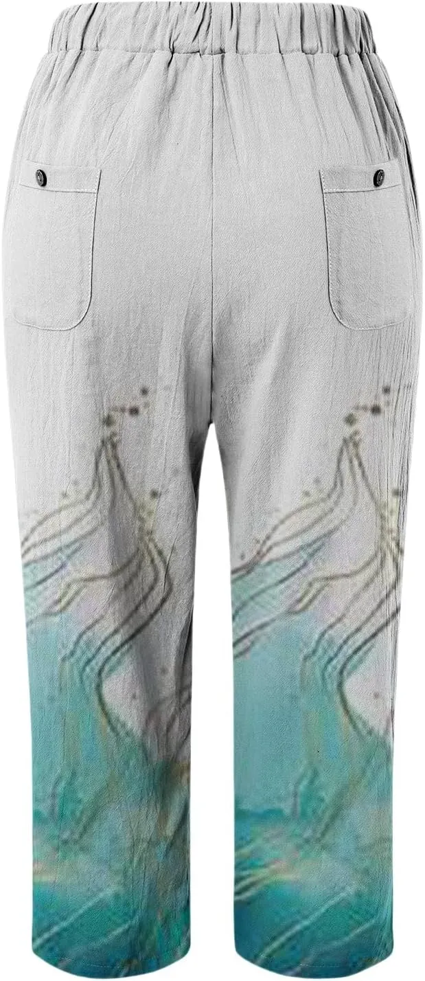 Beach Vacation and Summer Casual Drawstring Pants 2025 Beach Travel Vacation Outfits Leggings for Women Black