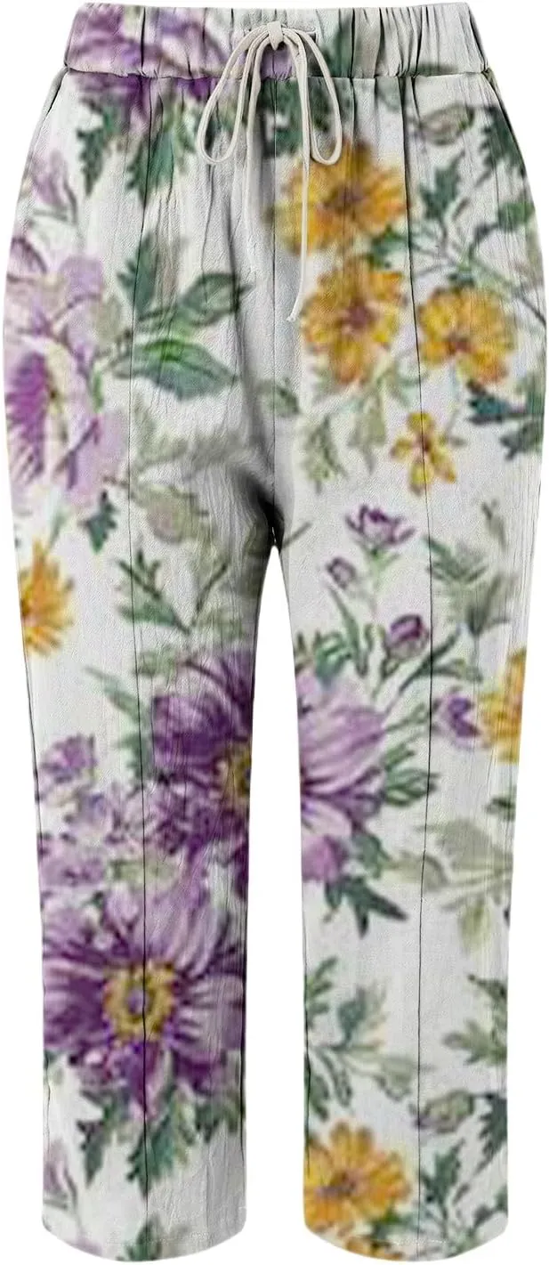 Beach Vacation and Summer Casual Drawstring Pants 2025 Beach Travel Vacation Outfits Leggings for Women Black