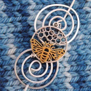 Bee Shawl Pin - Charmed Silver and Gold