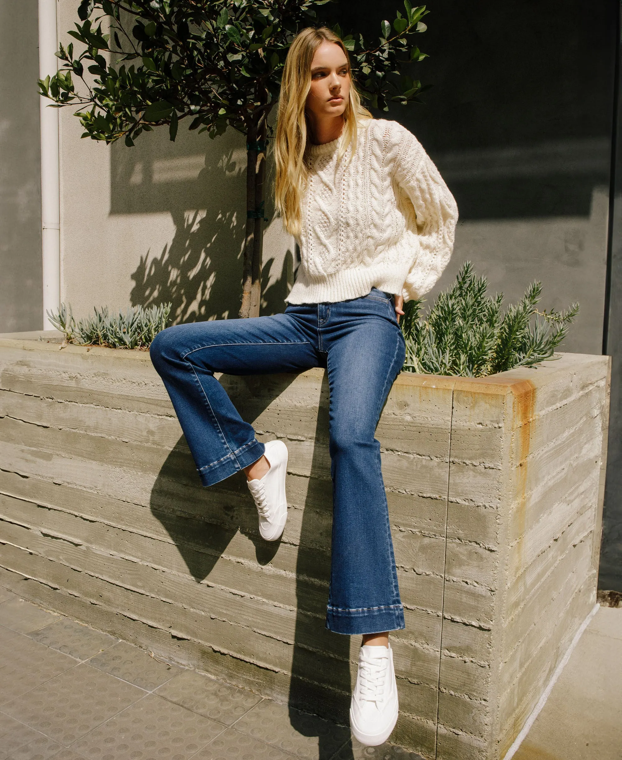 Blue Element - High Rise Trouser Hem Bootcut Jeans