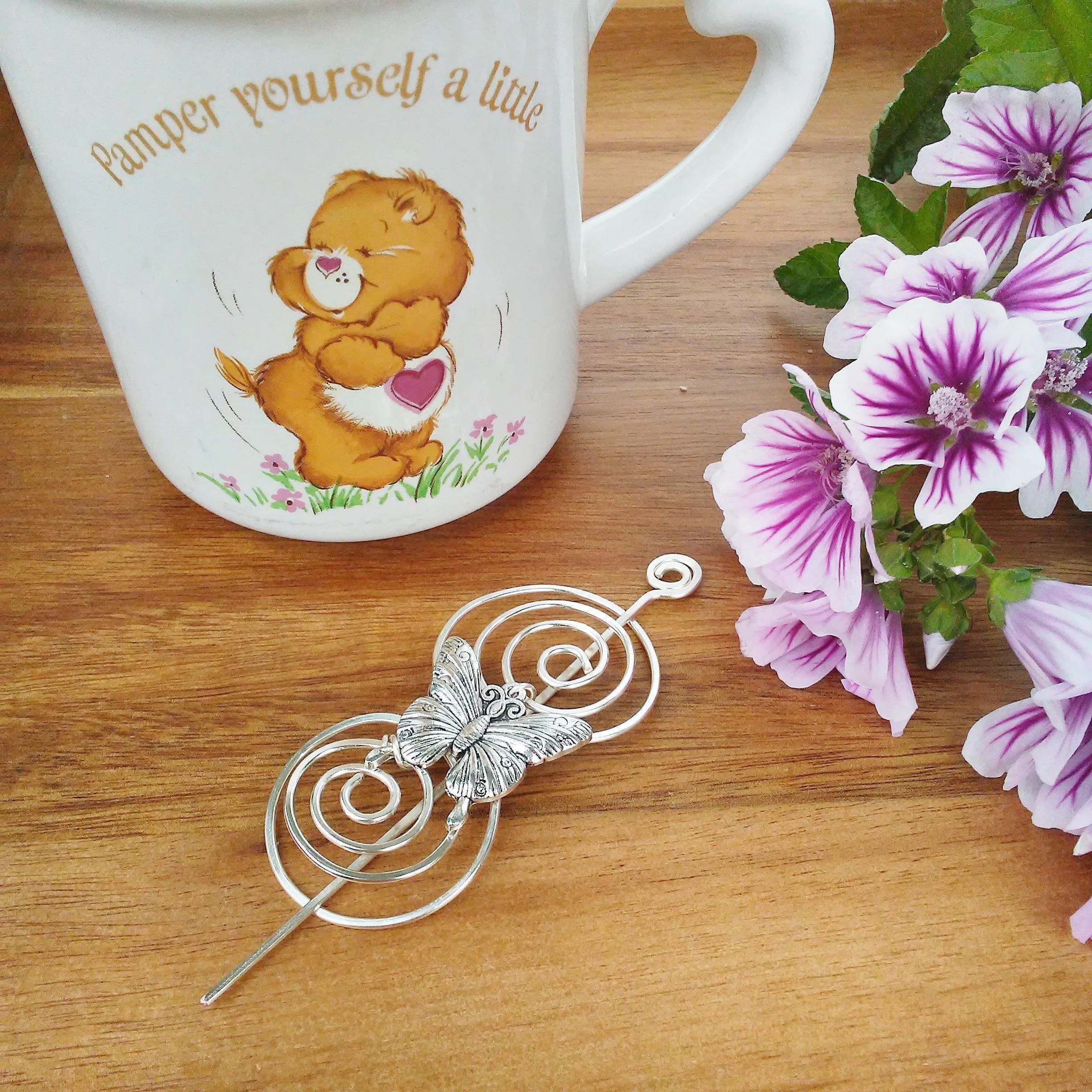Butterfly Shawl Pin - Charmed Silver
