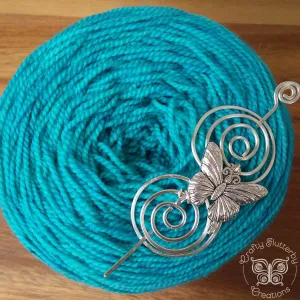 Butterfly Shawl Pin - Charmed Silver
