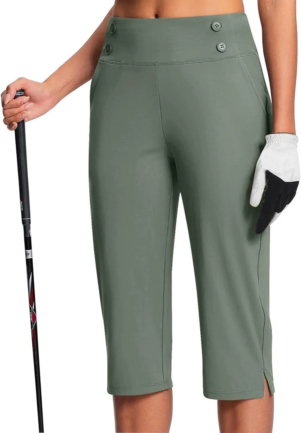 Capri Pants for Women Stretch High Waisted Crop Office Work Pants Summer Casual Capris Slacks Yoga Dress Pant