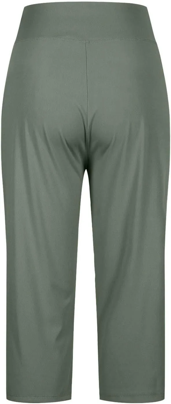Capri Pants for Women Stretch High Waisted Crop Office Work Pants Summer Casual Capris Slacks Yoga Dress Pant