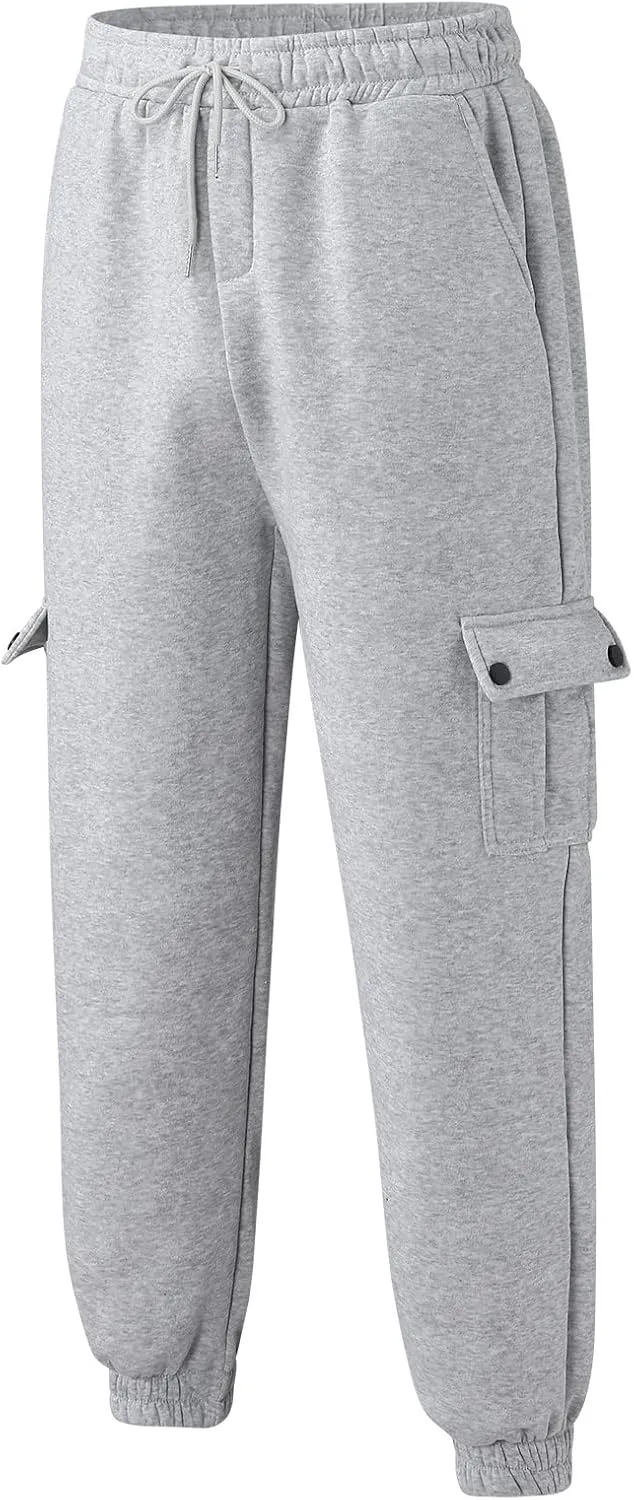 Cargo Sweatpants for Men Big and Tall Pants Lightweight Mens Work Pants Hiking Cargo Pants Relaxed Winter Men Joggers
