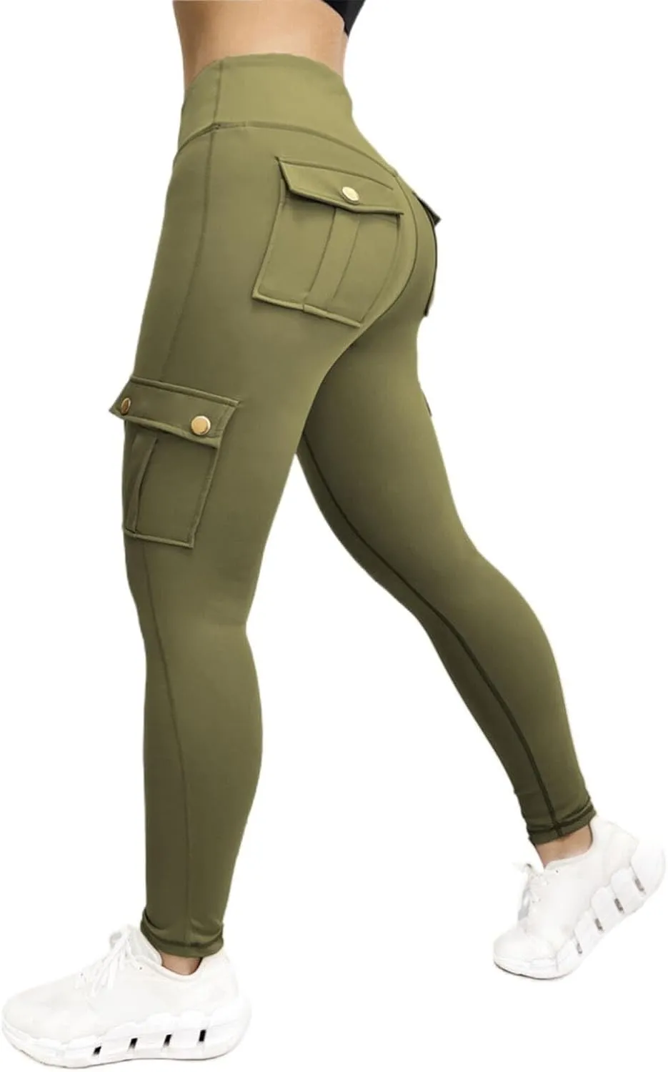 Cargo Yoga Pants Womens Workout Leggings 2024 Fashion Tights High Waist Trousers Sportswear Activewear Gym Outfit