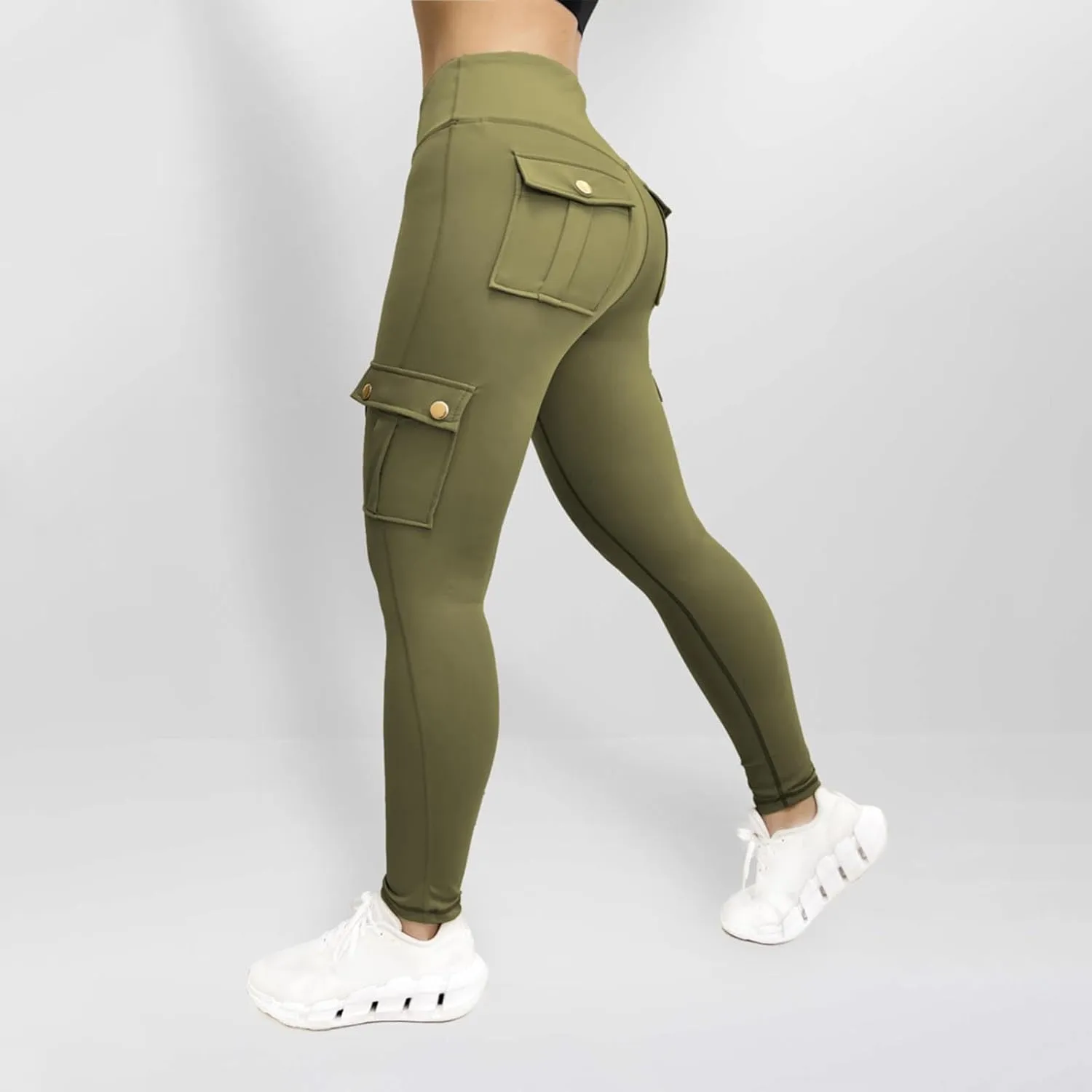 Cargo Yoga Pants Womens Workout Leggings 2024 Fashion Tights High Waist Trousers Sportswear Activewear Gym Outfit