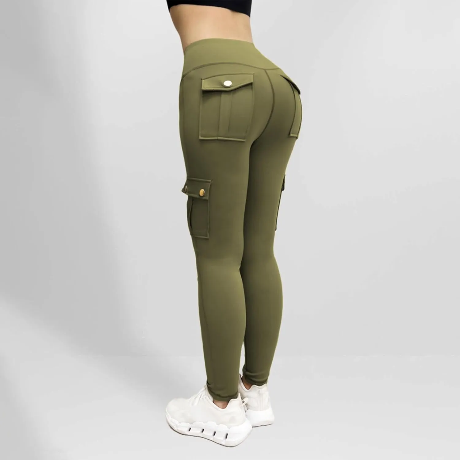 Cargo Yoga Pants Womens Workout Leggings 2024 Fashion Tights High Waist Trousers Sportswear Activewear Gym Outfit