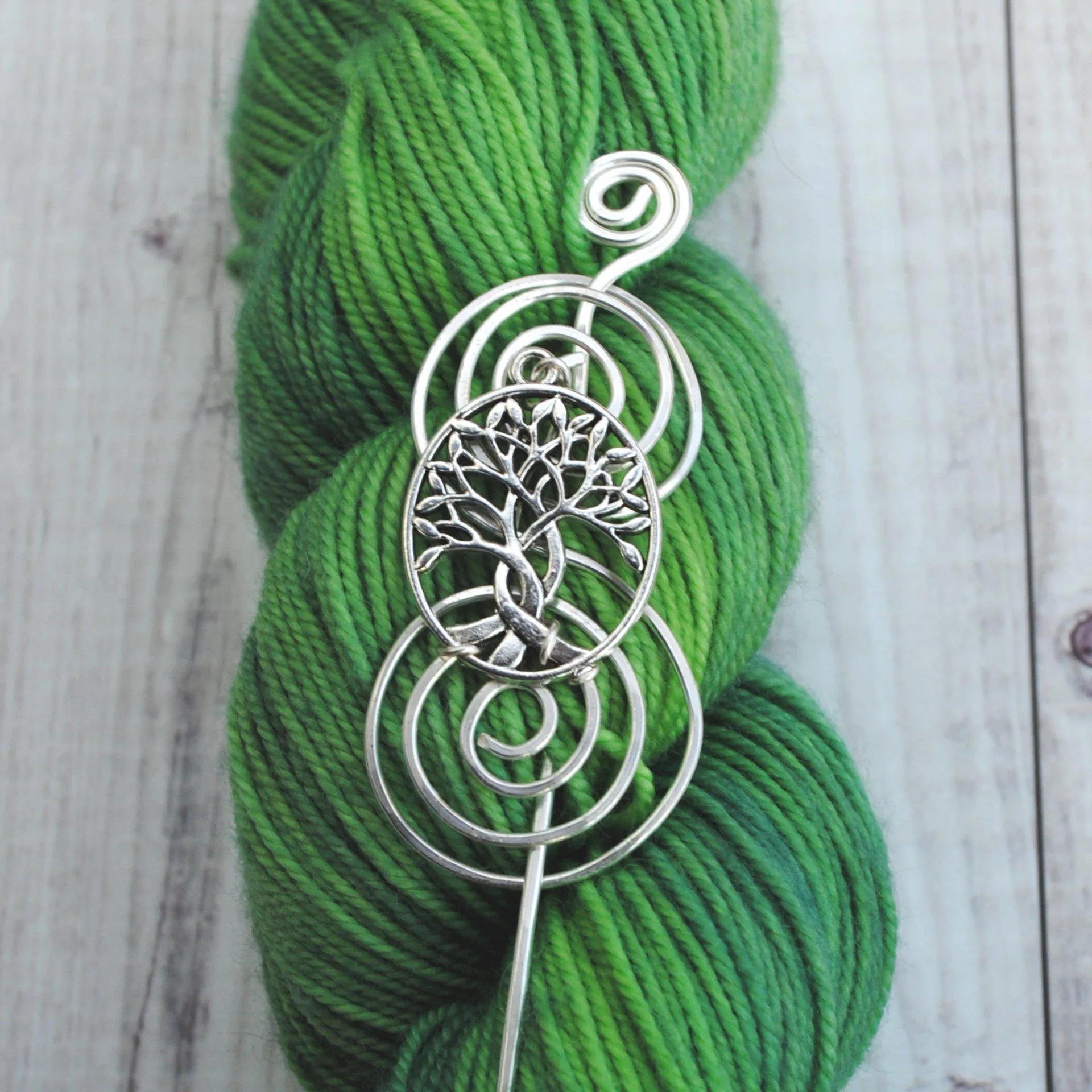 Celtic Tree of Life Shawl Pin - Charmed Silver