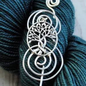 Celtic Tree of Life Shawl Pin - Charmed Silver