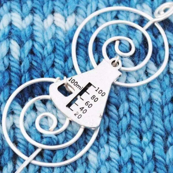 Chemistry Shawl Pin - Charmed Silver