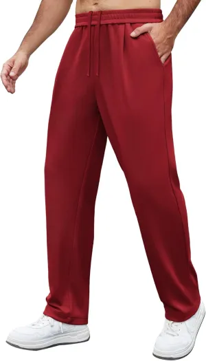 COOFANDY Mens Casual Sweatpants Open Bottom Lounge Pants Lightweight Baggy Workout Yoga Track Pants