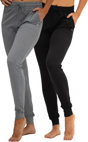 DEVOPS Women's Yoga Jogger Pants with Side Pocket Sweatpants