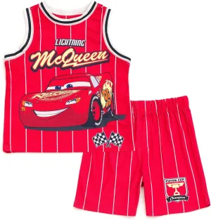 Disney Boys' Basketball Jersey & Shorts Set  Athletic Outfit for Toddlers & Big Kids (2T-10/12)