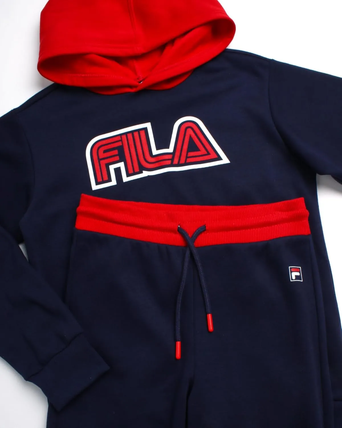 Fila Boys' Sweatsuit Set - 2 Piece Athletic Hoodie Sweatshirt and Active Jogger Sweatpants - Boys Activewear Jogset (8-12)
