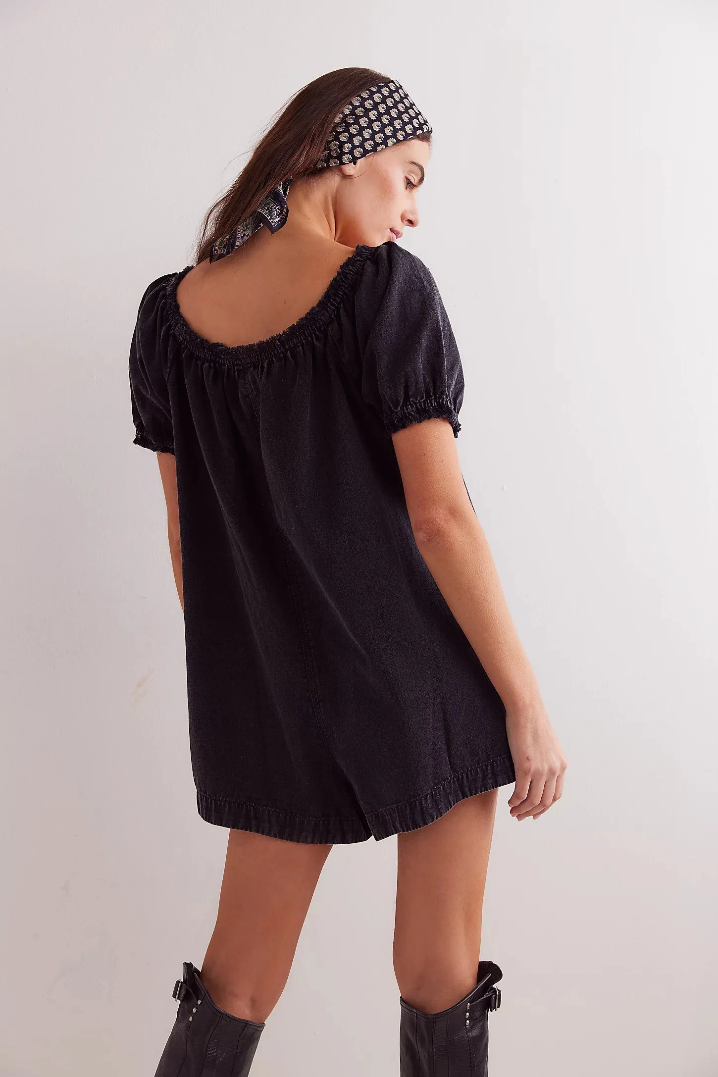 Free People Daisy Denim Babydoll Romper