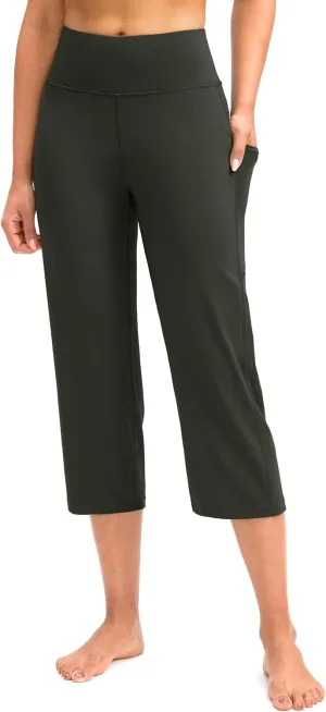 G Gradual Capri Pants for Women High Waist Workout Yoga Pants with Pockets Tummy Control Leggings Crop Straight