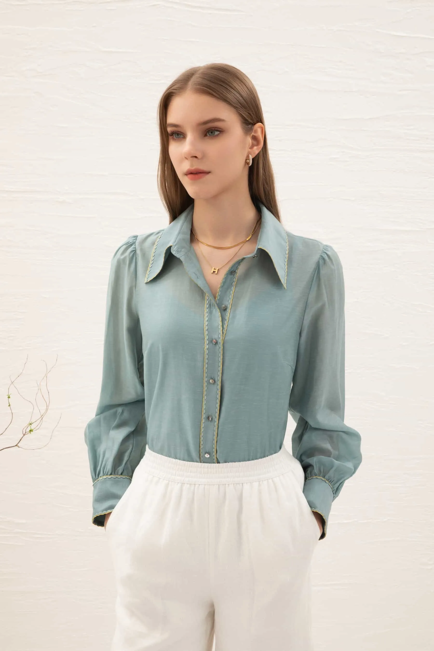 GDS Missika Tencel Blouse | Blue Haze