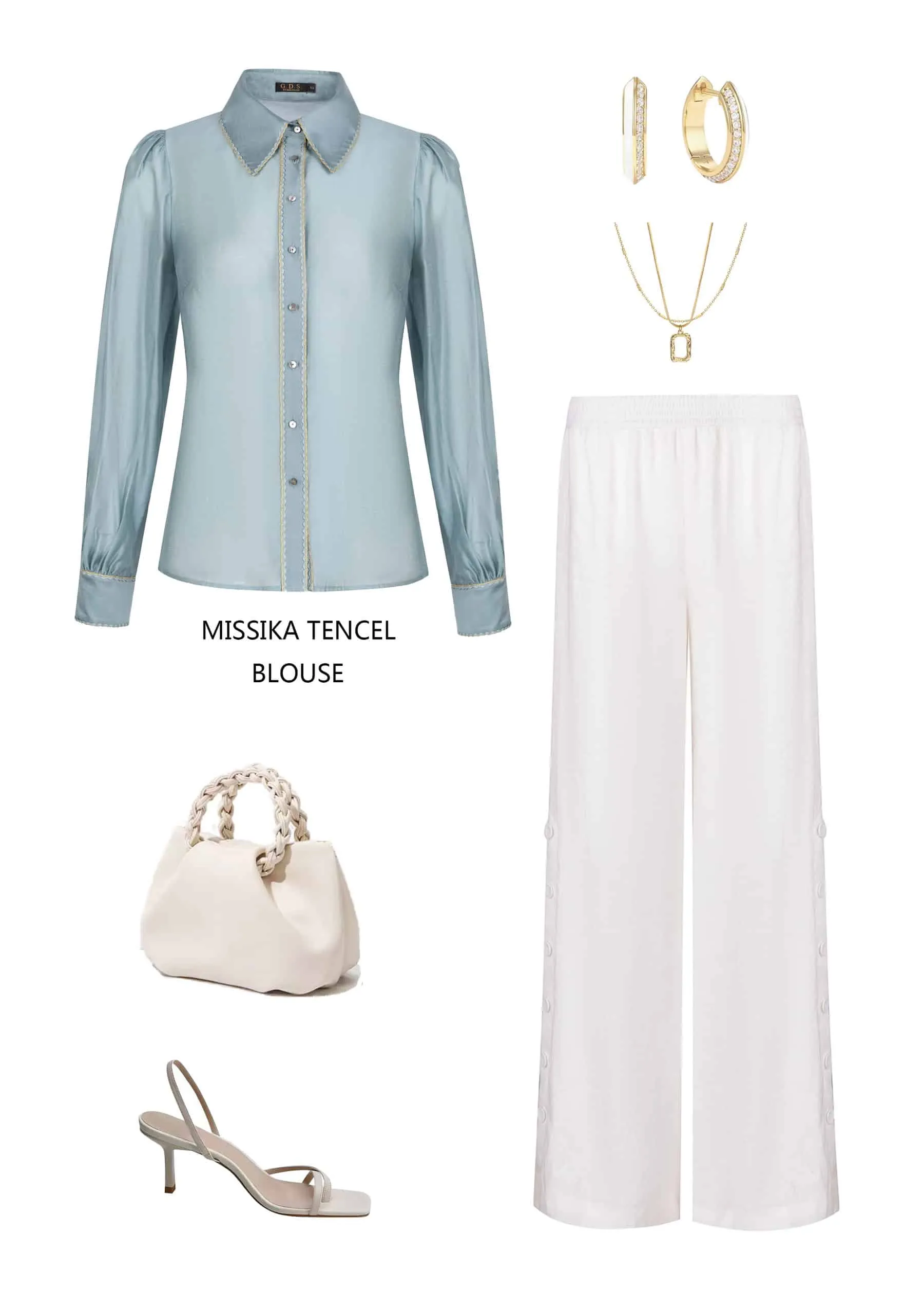 GDS Missika Tencel Blouse | Blue Haze