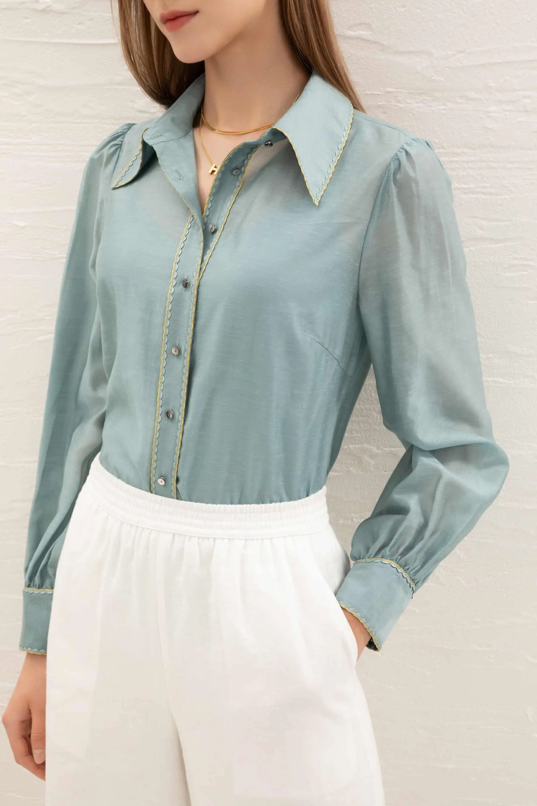 GDS Missika Tencel Blouse | Blue Haze