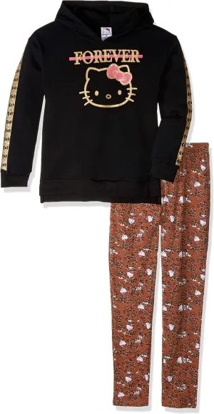 Hello Kitty girls Girls 2 Piece Sweatshirt and Pant Legging Set