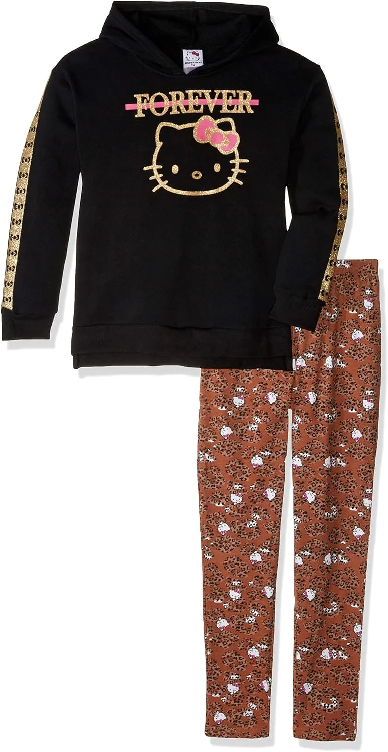 Hello Kitty girls Girls 2 Piece Sweatshirt and Pant Legging Set