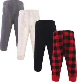 Hudson Baby Baby Girls' Quilted Jogger Pants 4pk