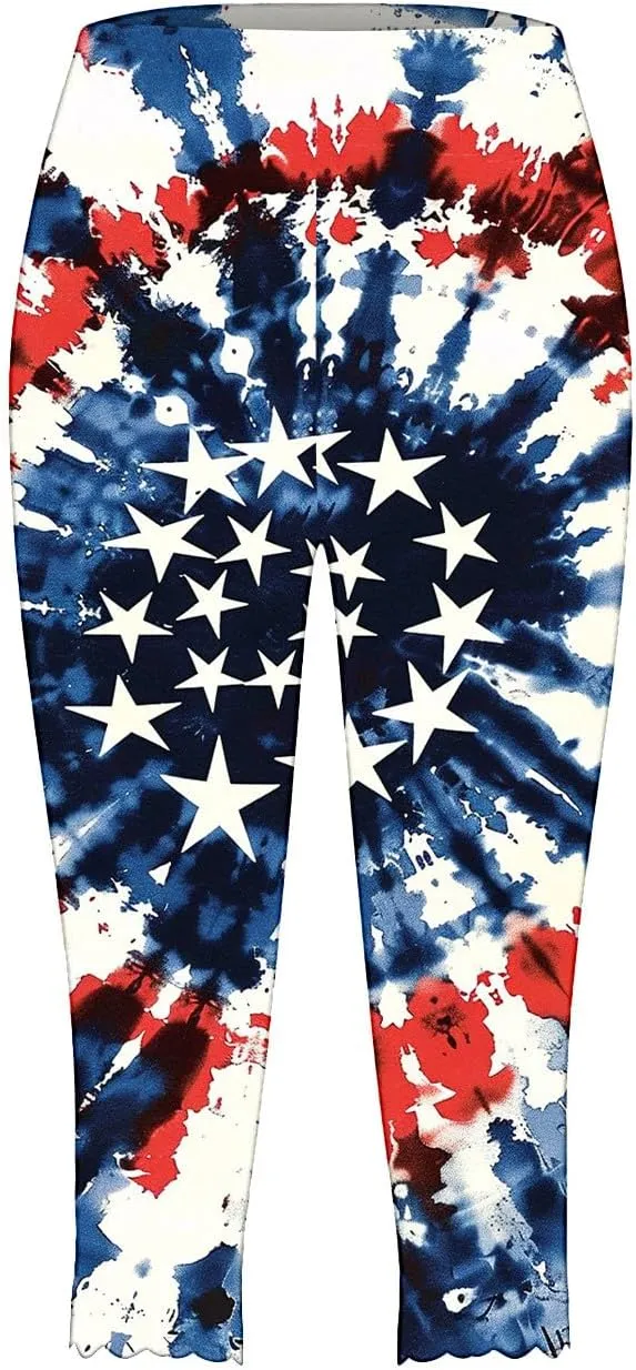 Hvyesh Womens Capris for Summer Clearance Capri Leggings for Women Stretchy Workout Yoga Casual Vacation Beach Pants