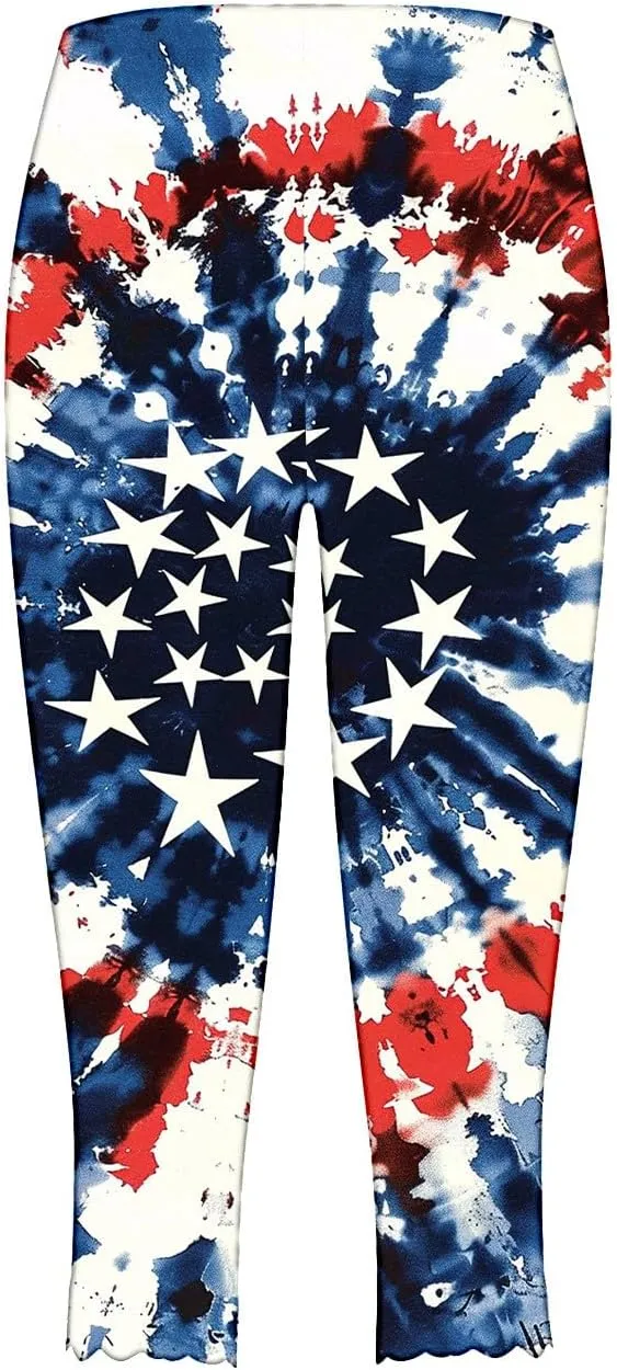 Hvyesh Womens Capris for Summer Clearance Capri Leggings for Women Stretchy Workout Yoga Casual Vacation Beach Pants