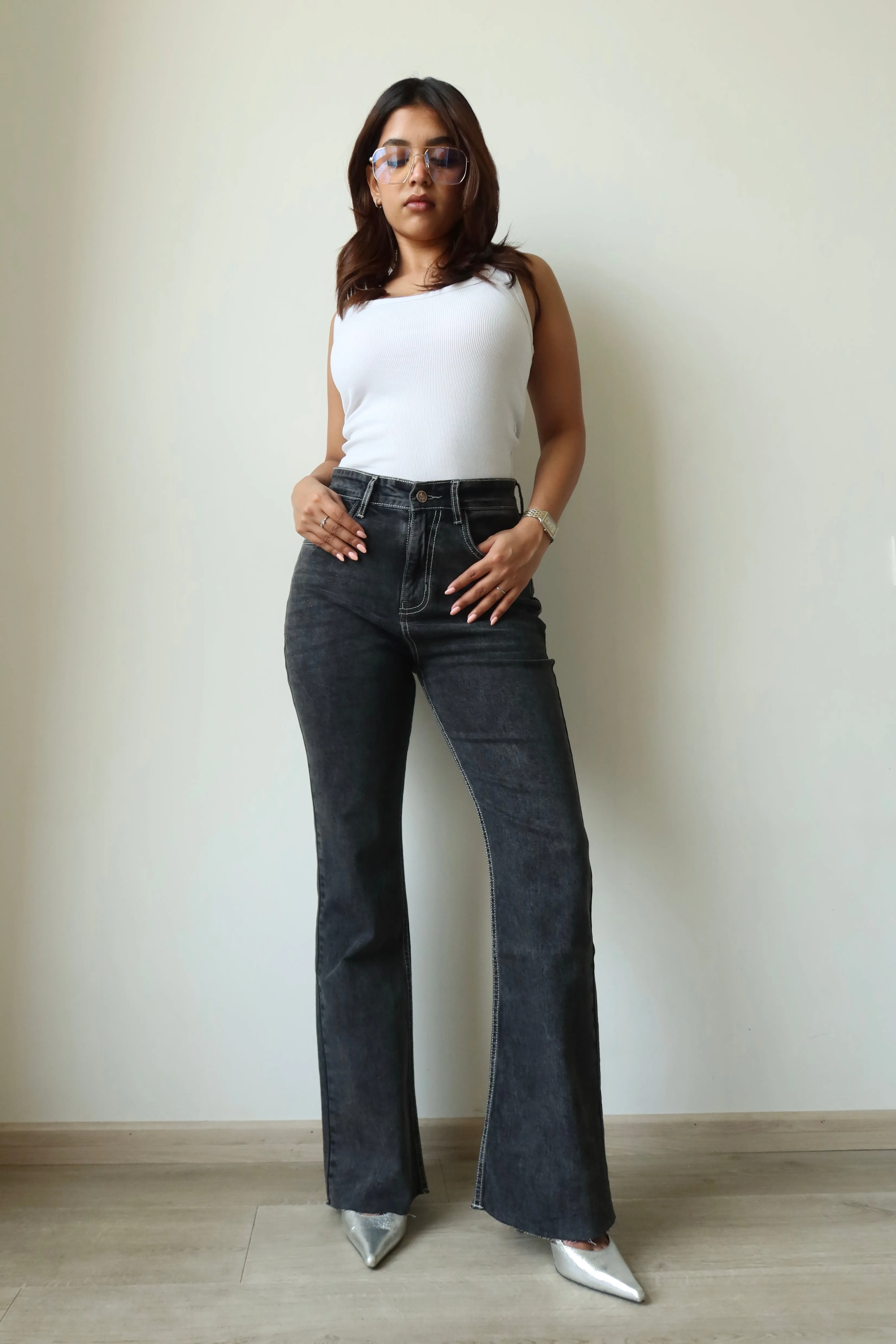 Iconic Babe Raw Edge Bootcut Jeans