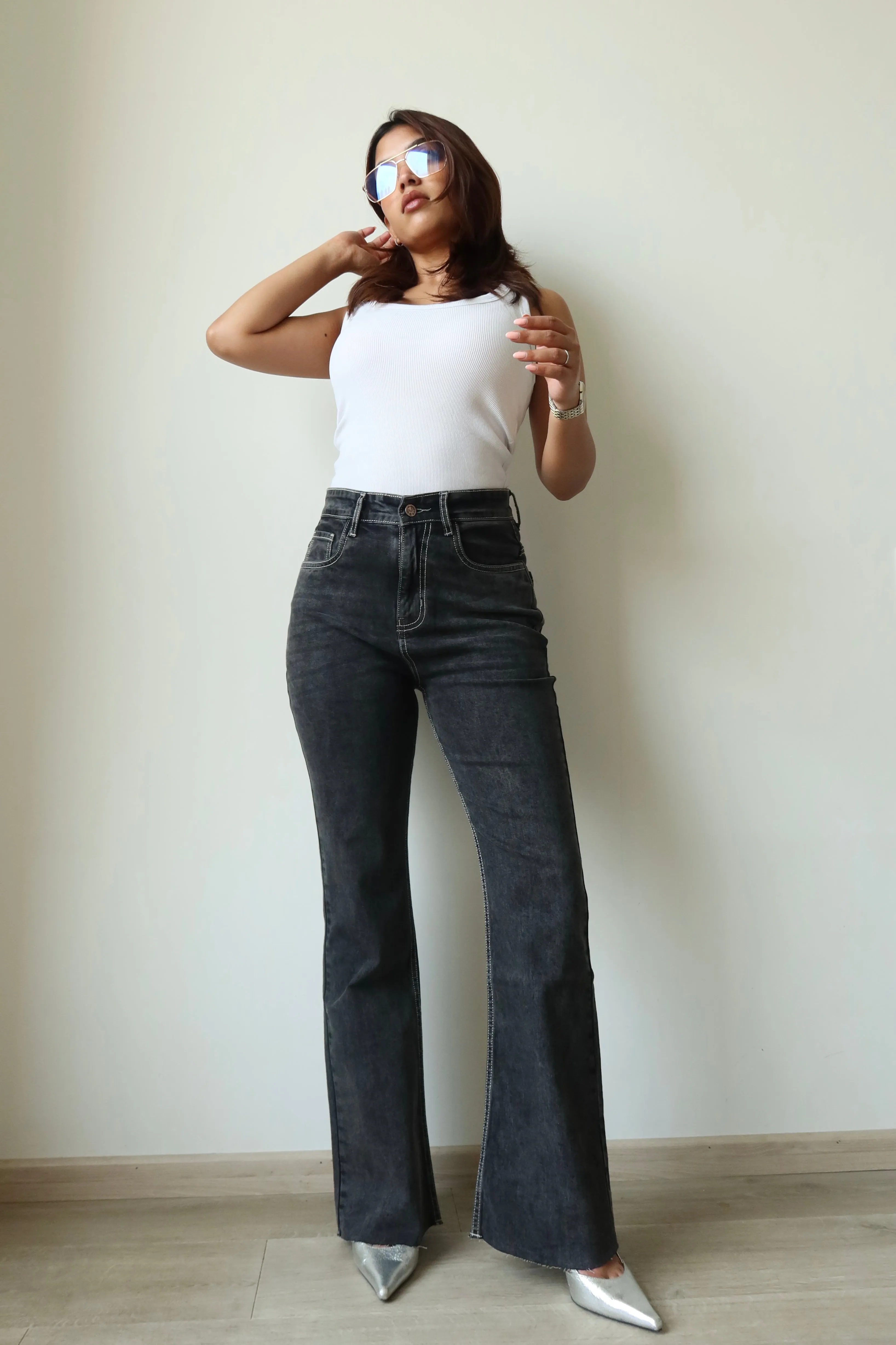 Iconic Babe Raw Edge Bootcut Jeans