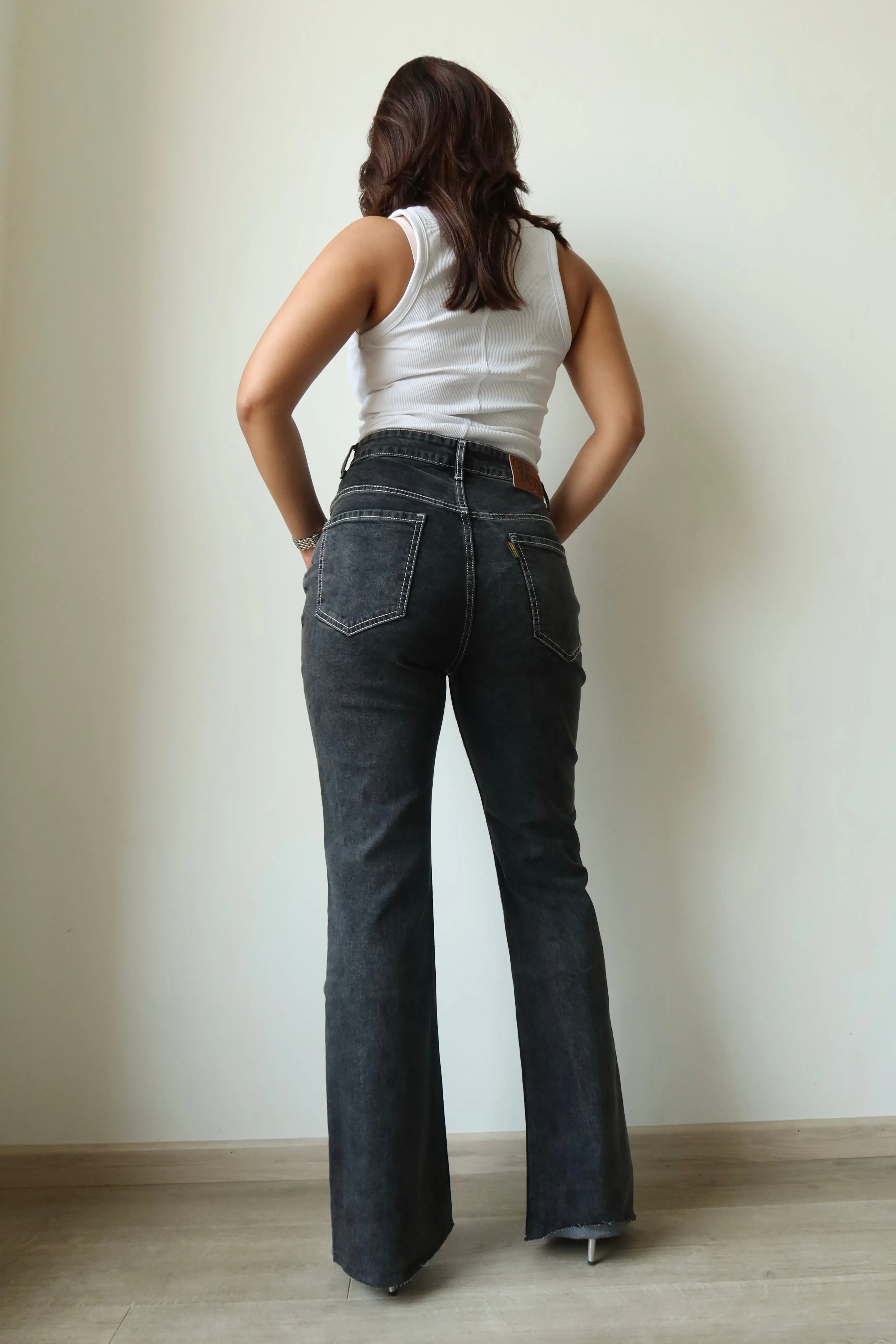 Iconic Babe Raw Edge Bootcut Jeans