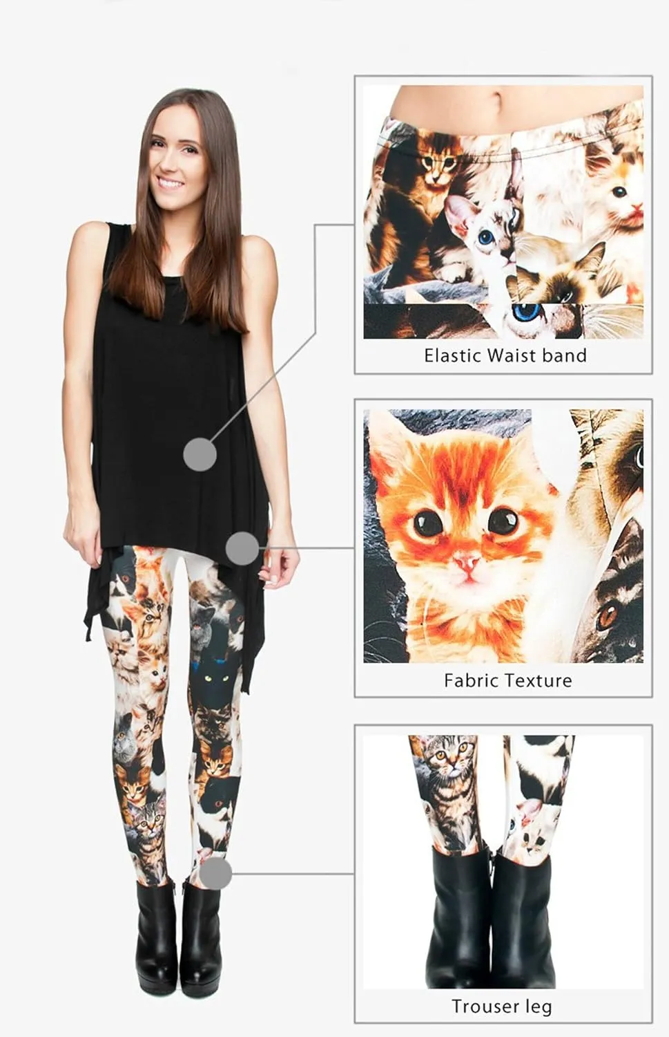 JINKAIJIA Women's Regular Size and Large Size Fashion Designs Digital 3D Printed Leggings(DDK100-1L)