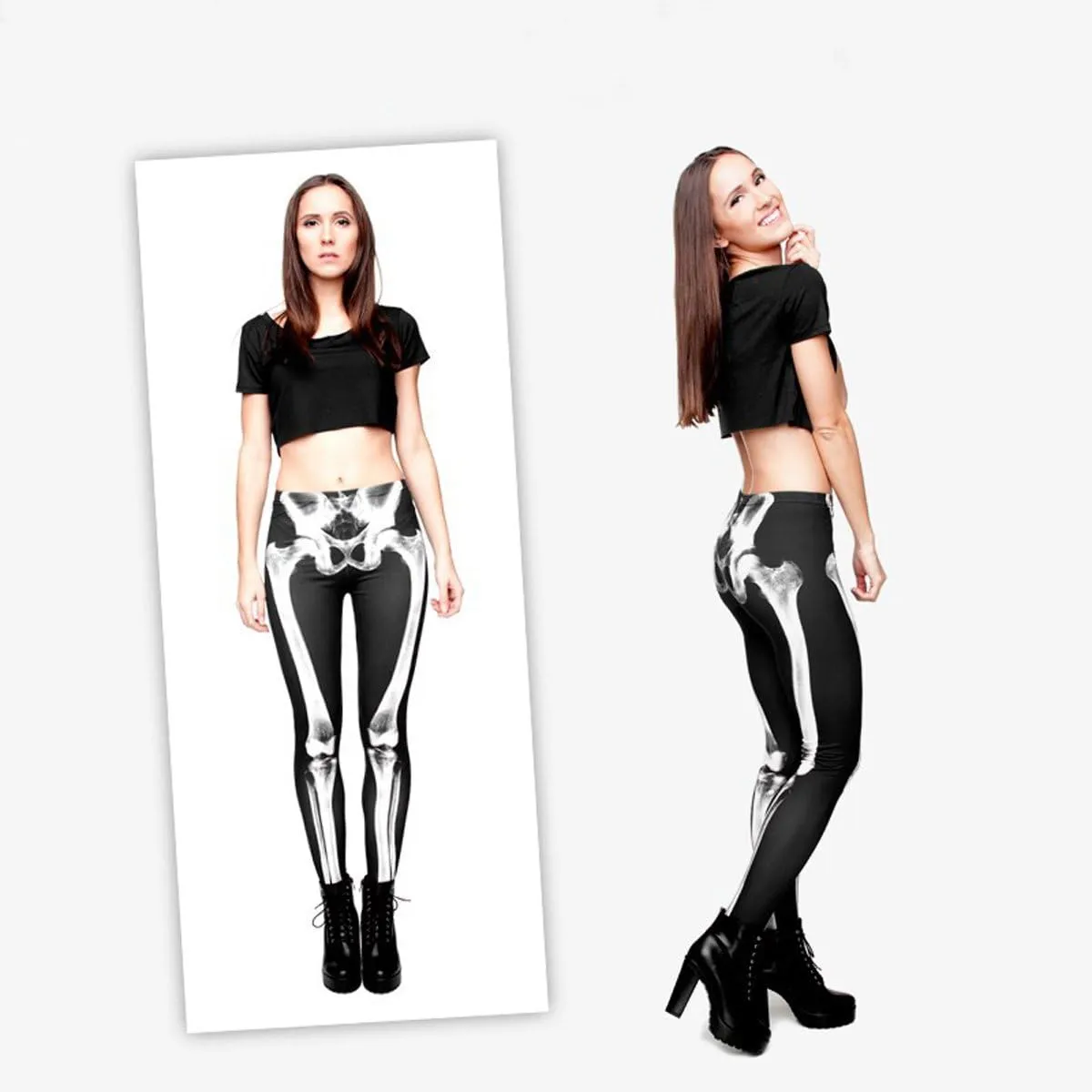 JINKAIJIA Women's Regular Size and Large Size Fashion Designs Digital 3D Printed Leggings(DDK100-1L)
