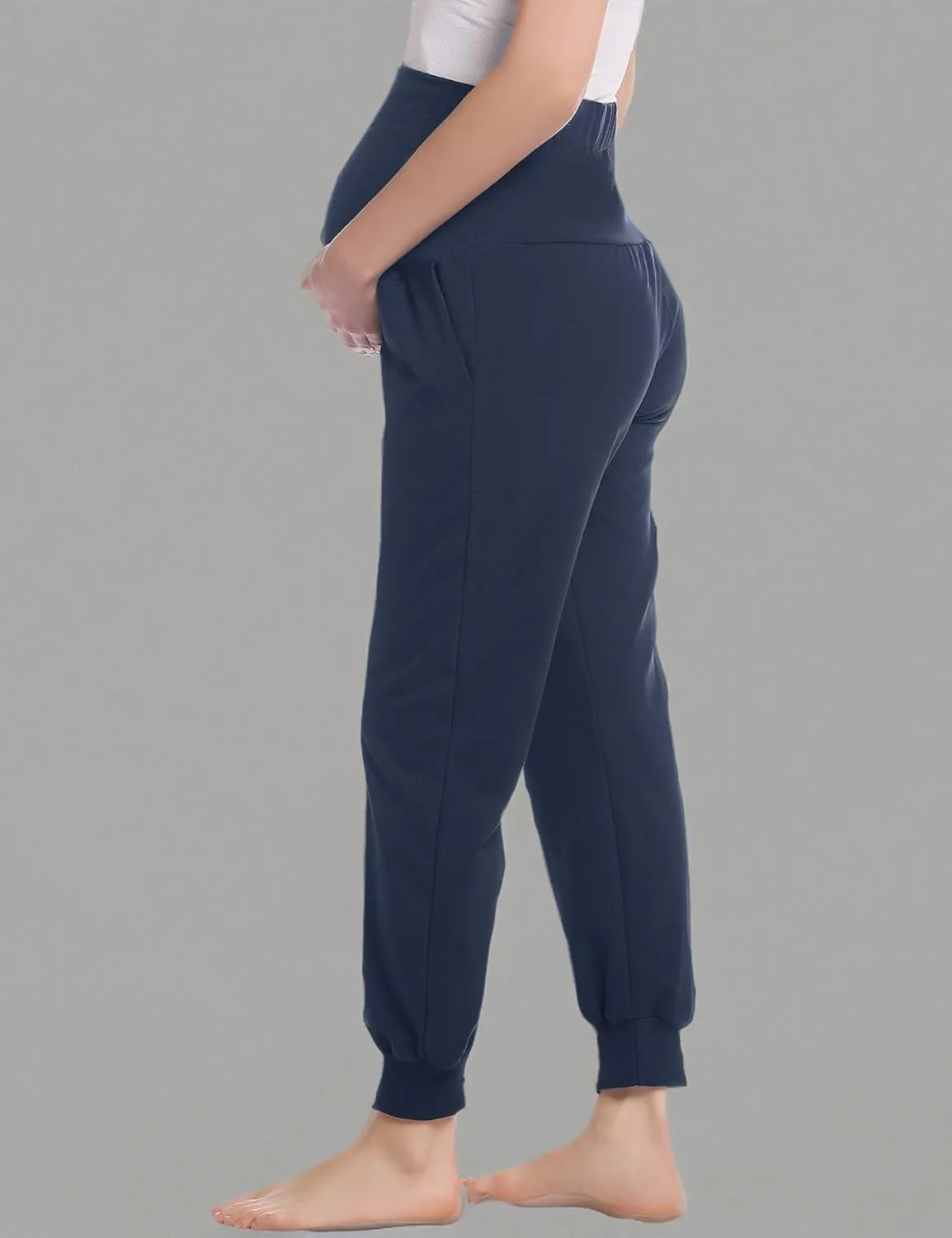 Joyaria Womens Maternity/Pregnancy Jogger Pants Over The Belly Sweatpants