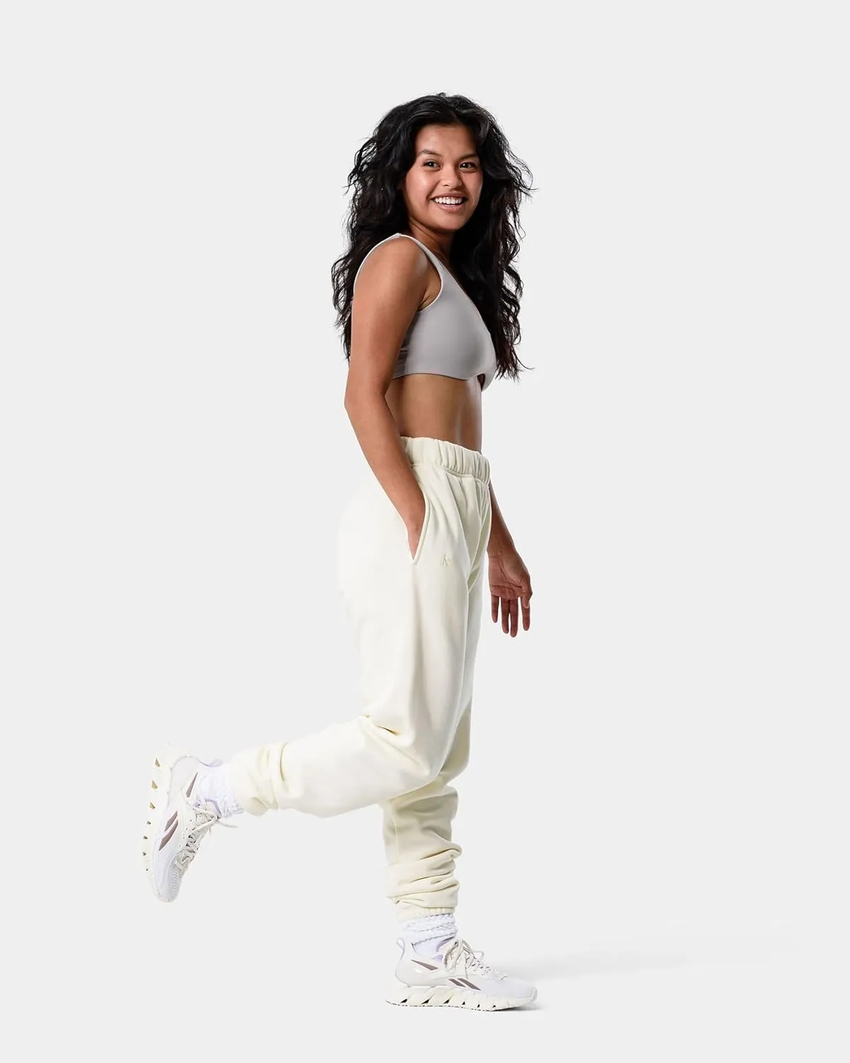Kamo Fitness CozyTec High-Waisted Sweatpants for Women Baggy: Comfy Lounge Pants with Pockets Crafted from Soft Thick Fleece