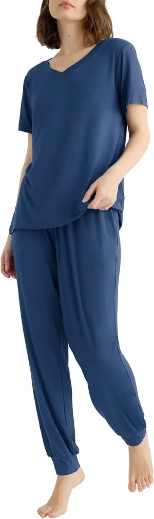 Latuza Women's Viscose Jogger Pants Lounge Pajamas Set